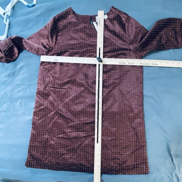 ASOS DESIGN Petite mini shift dress Womens Size 6 stud embellishment Shirt NWT - Picture 11 of 13